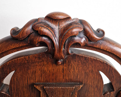 Victorian Carved Oak Hall Chair