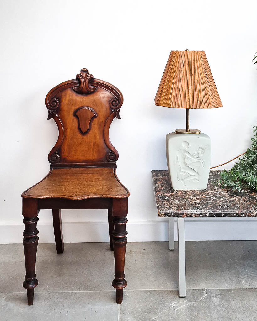 Victorian Carved Mahogany Hall Chair