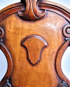 Victorian Carved Mahogany Hall Chair