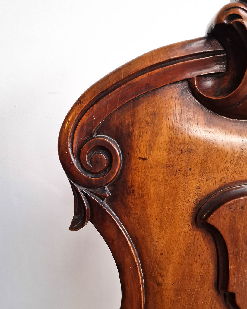 Victorian Carved Mahogany Hall Chair