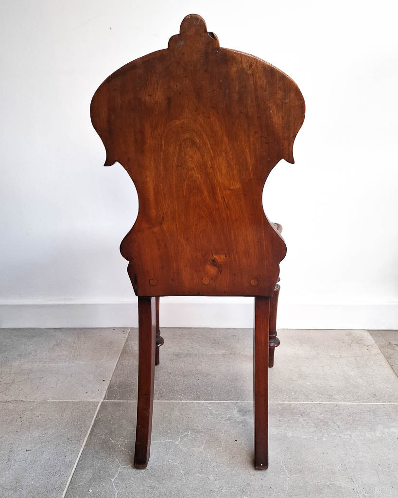 Victorian Carved Mahogany Hall Chair