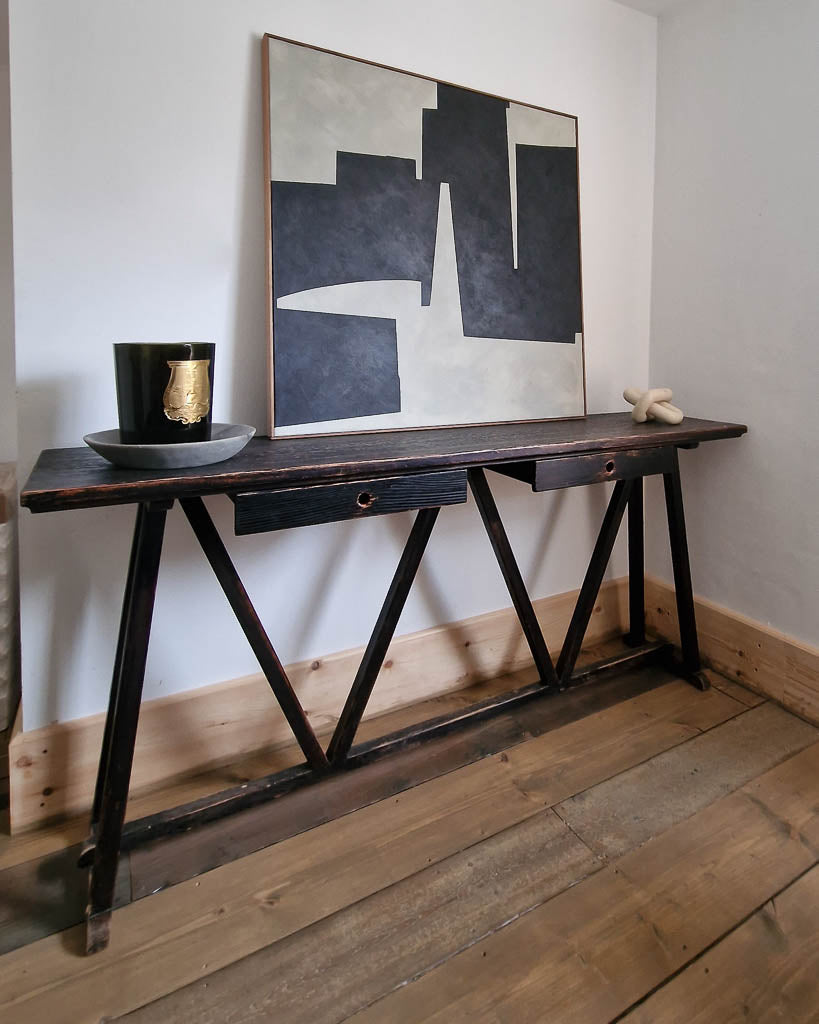 Vintage narrow console table deals