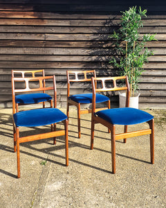 Mid Century Teak Dining Chairs (Set of 4)