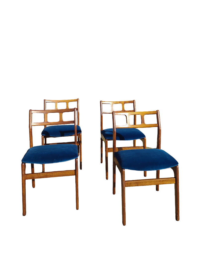 Mid Century Teak Dining Chairs (Set of 4)