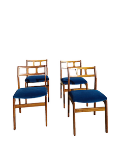 Mid Century Teak Dining Chairs (Set of 4)