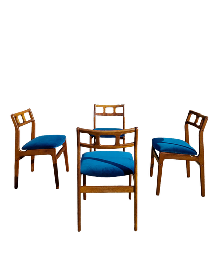 Mid Century Teak Dining Chairs (Set of 4)