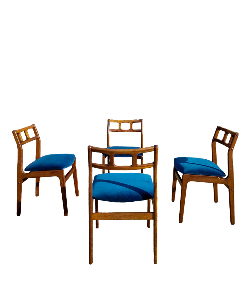 Mid Century Teak Dining Chairs (Set of 4)