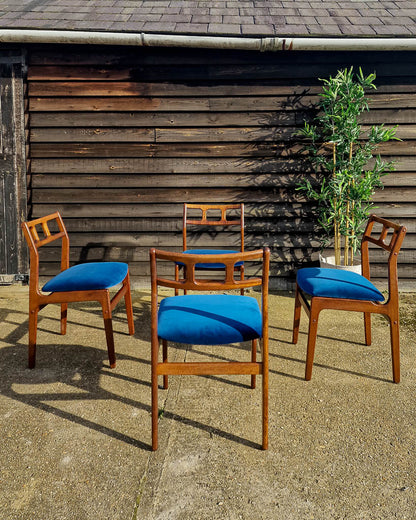 Mid Century Teak Dining Chairs (Set of 4)