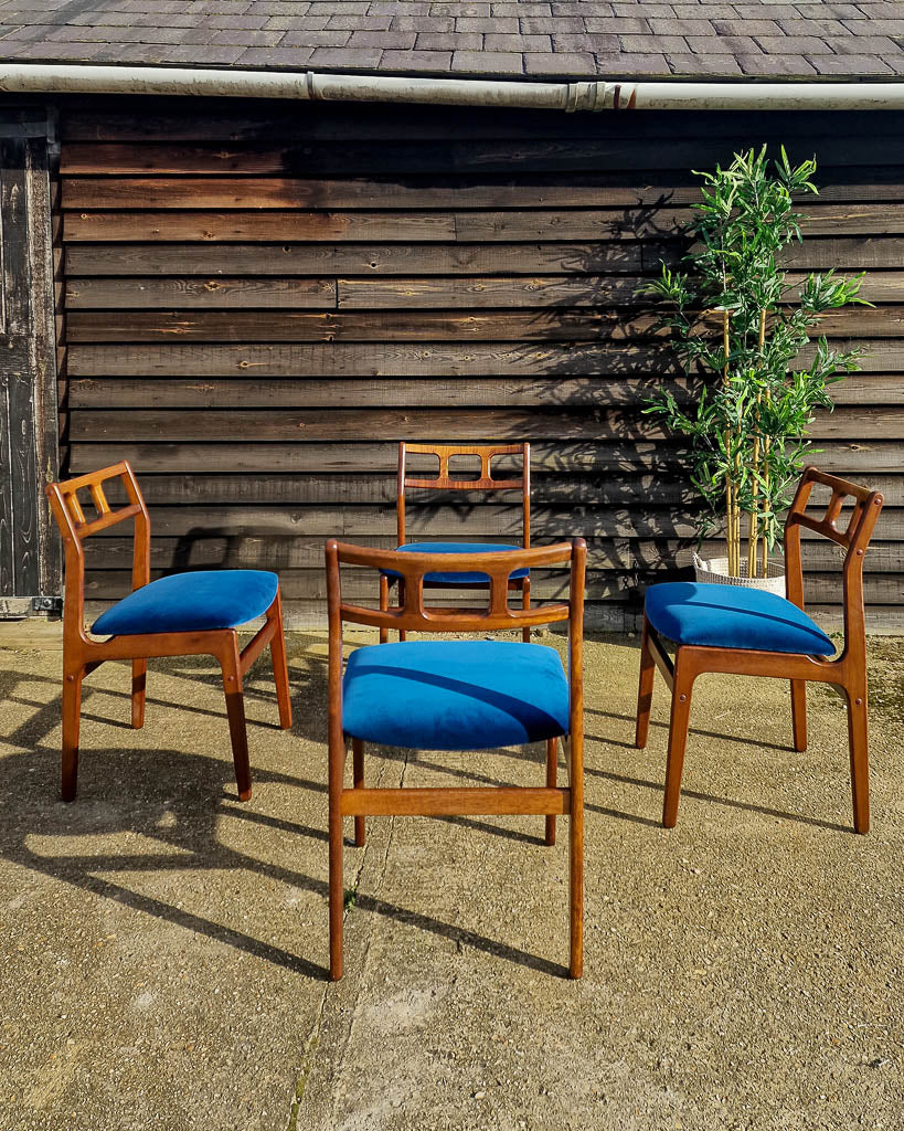 Mid Century Teak Dining Chairs (Set of 4)