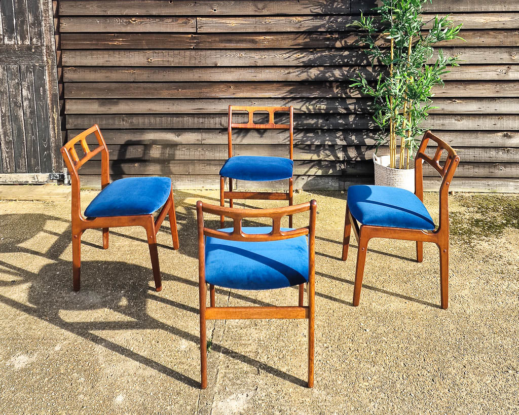 Mid Century Teak Dining Chairs (Set of 4)