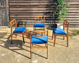 Mid Century Teak Dining Chairs (Set of 4)