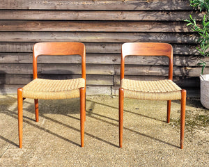 Mid Century Neils Moller Model 75 Dining Chairs (Set of 6)