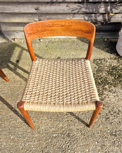 Mid Century Neils Moller Model 75 Dining Chairs (Set of 6)
