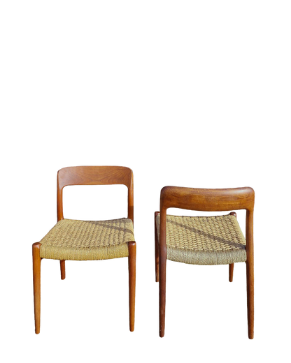 Mid Century Neils Moller Model 75 Dining Chairs (Set of 6)