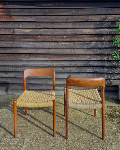 Mid Century Neils Moller Model 75 Dining Chairs (Set of 6)
