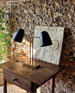 Vintage Drapers Table Lamp (Twin Shades)