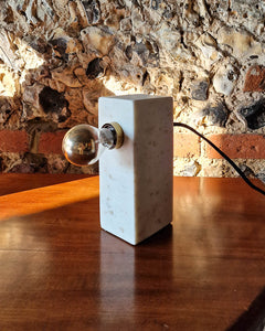 Vintage Marble Table Lamp (with Mirror Bulb)