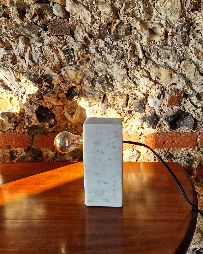 Vintage Marble Table Lamp (with Mirror Bulb)