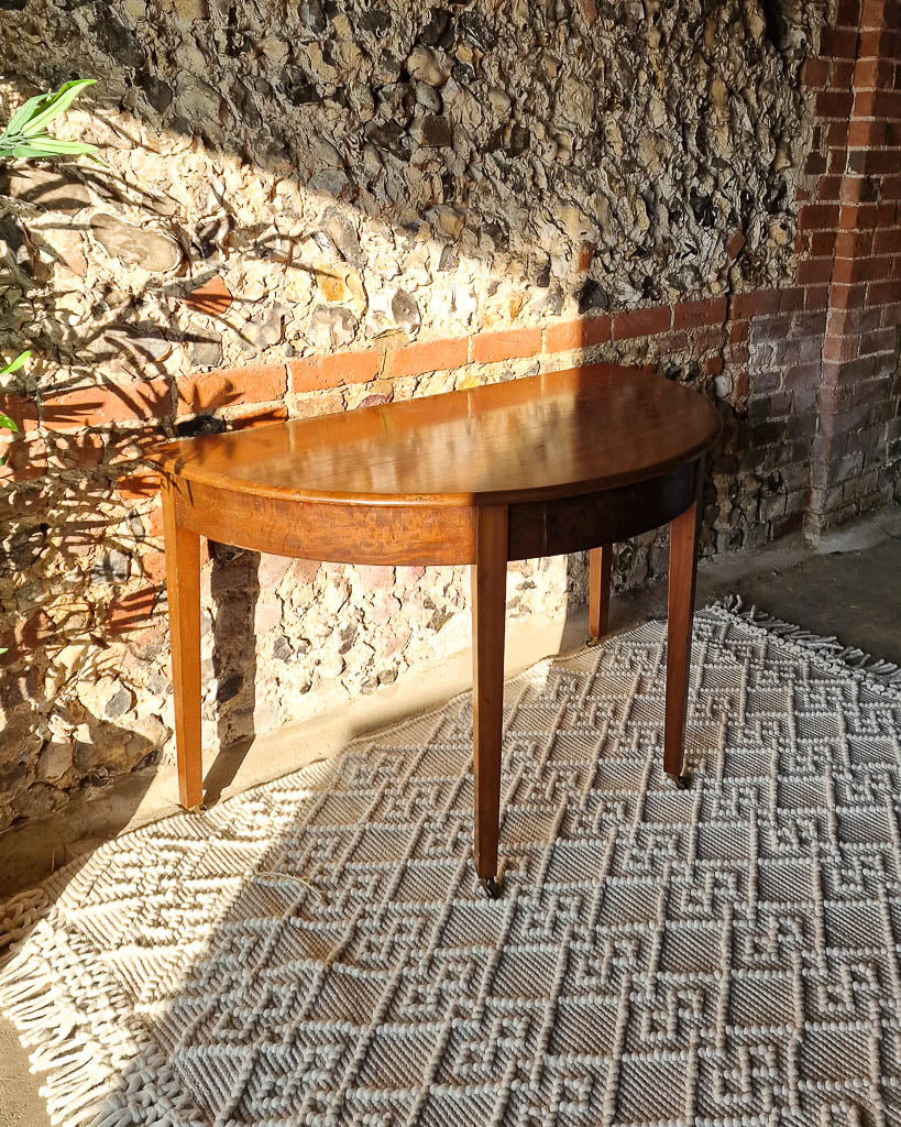 George III Mahogany Demi Lune Console Table