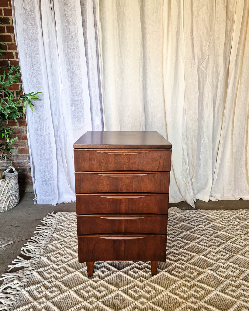 Mid Century Teak Bedside Cabinet / Table (Pair)