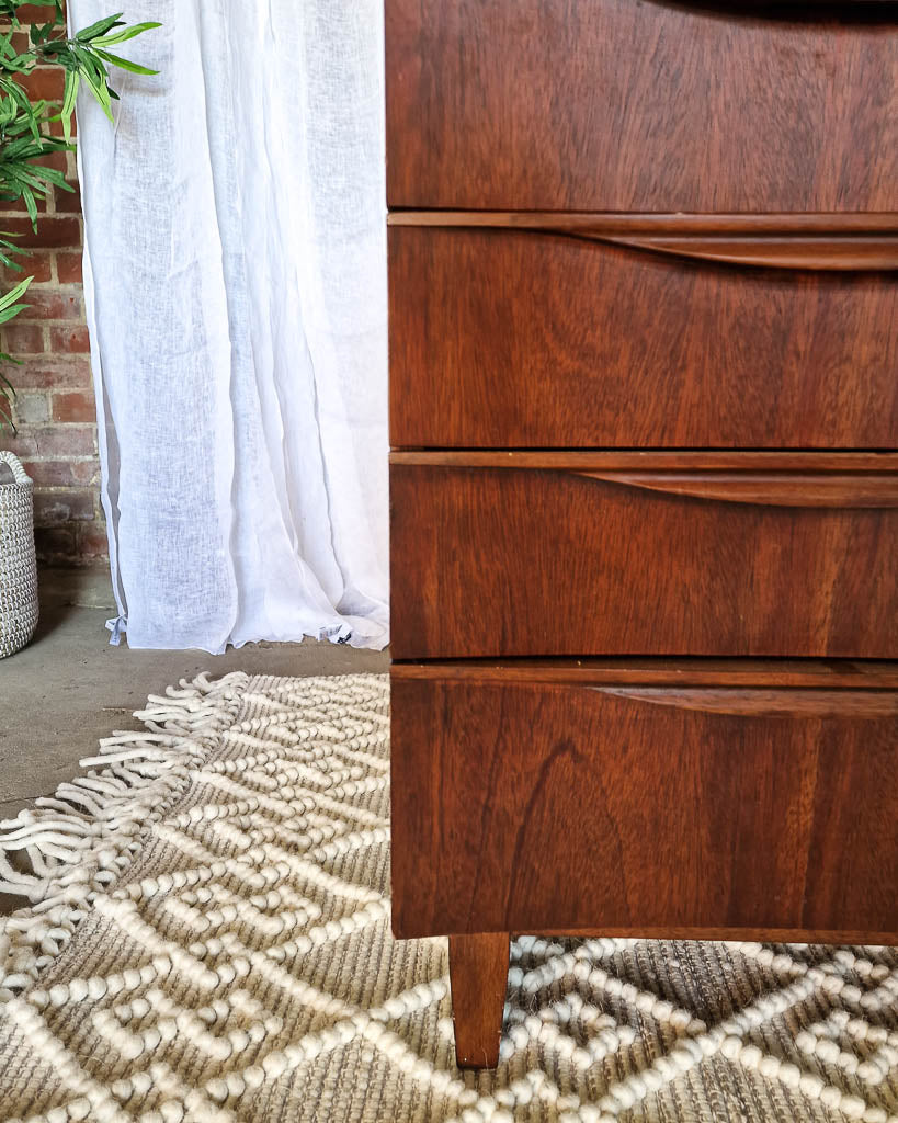 Mid Century Teak Bedside Cabinet / Table (Pair)