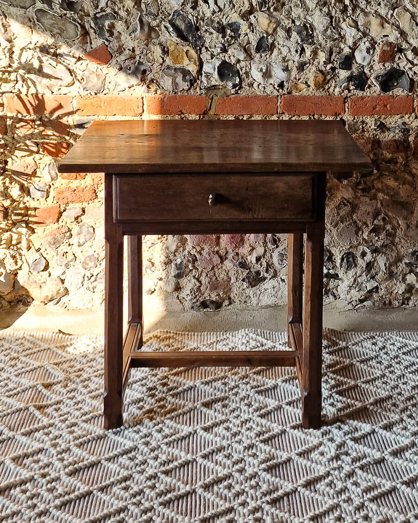 Vintage Indian Teak Side Table / Washstand
