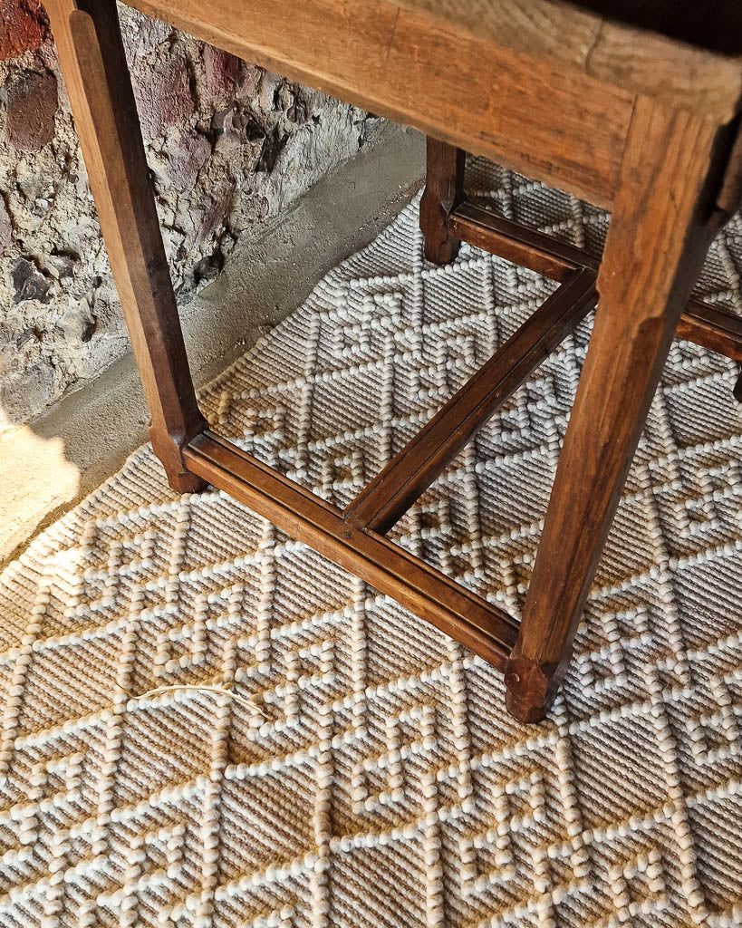 Vintage Indian Teak Side Table / Washstand