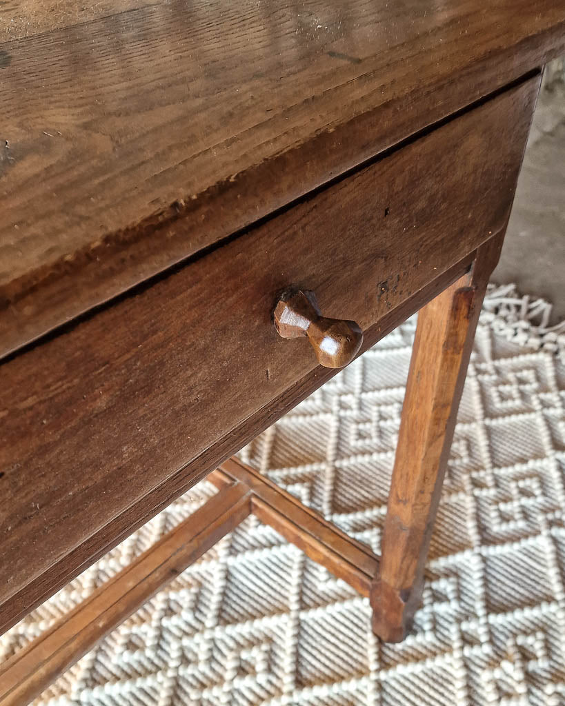 Vintage Indian Teak Side Table / Washstand