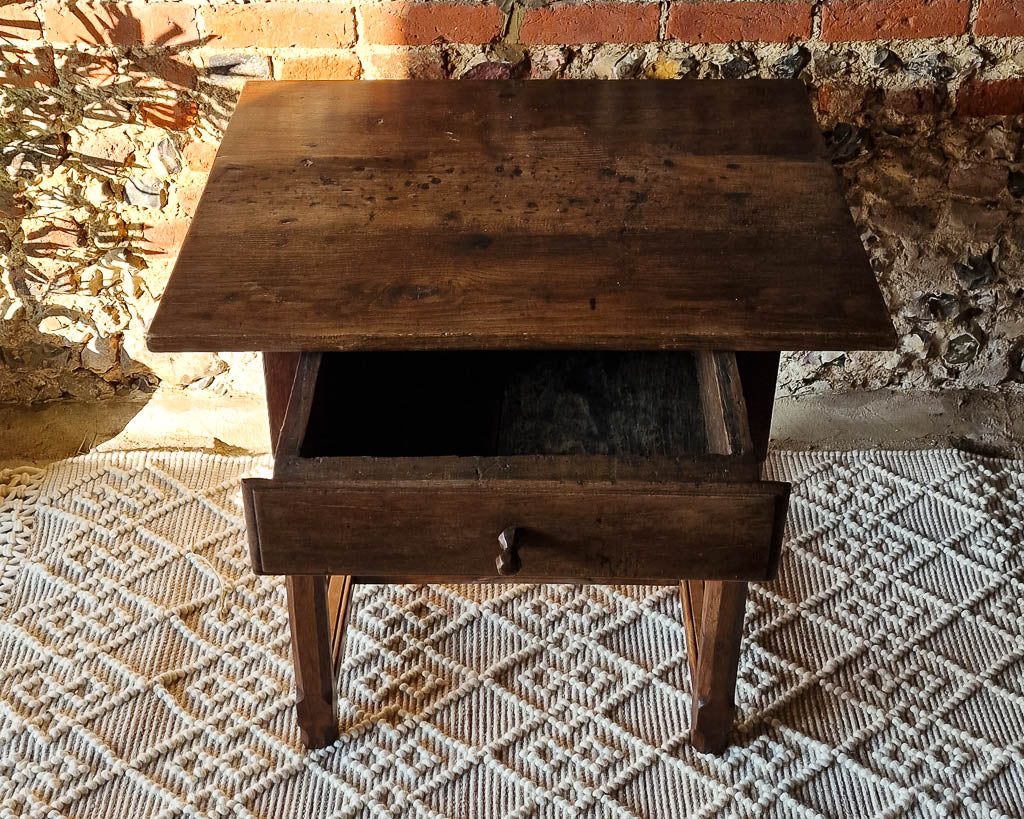 Vintage Indian Teak Side Table / Washstand