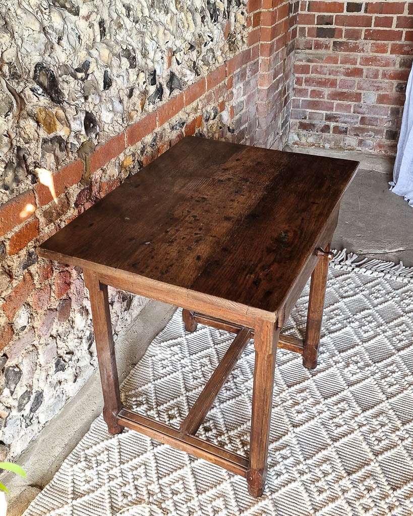 Vintage Indian Teak Side Table / Washstand