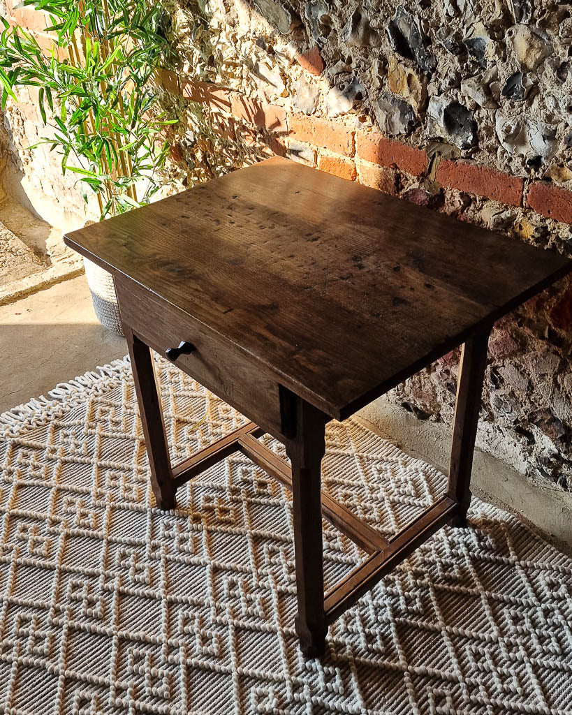 Vintage Indian Teak Side Table / Washstand