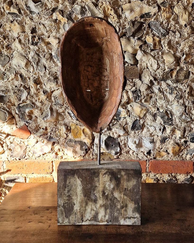 Large Antique African Mask on Stand