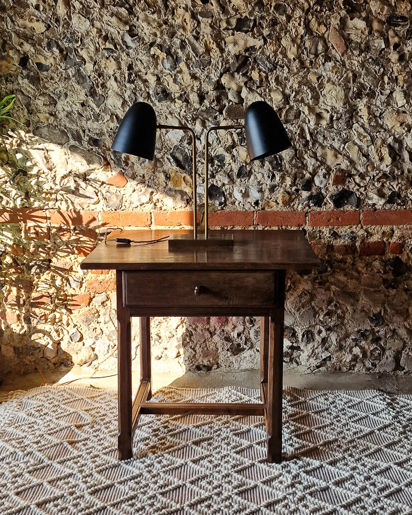 Vintage Drapers Table Lamp (Twin Shades)