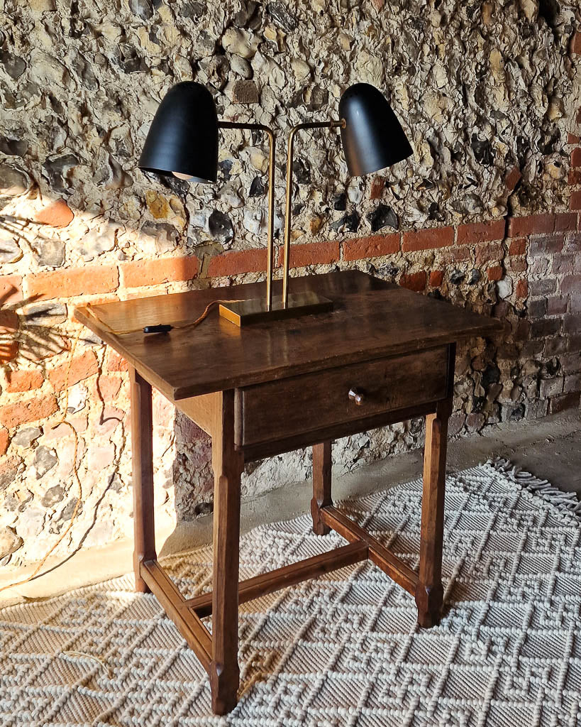 Vintage Drapers Table Lamp (Twin Shades)