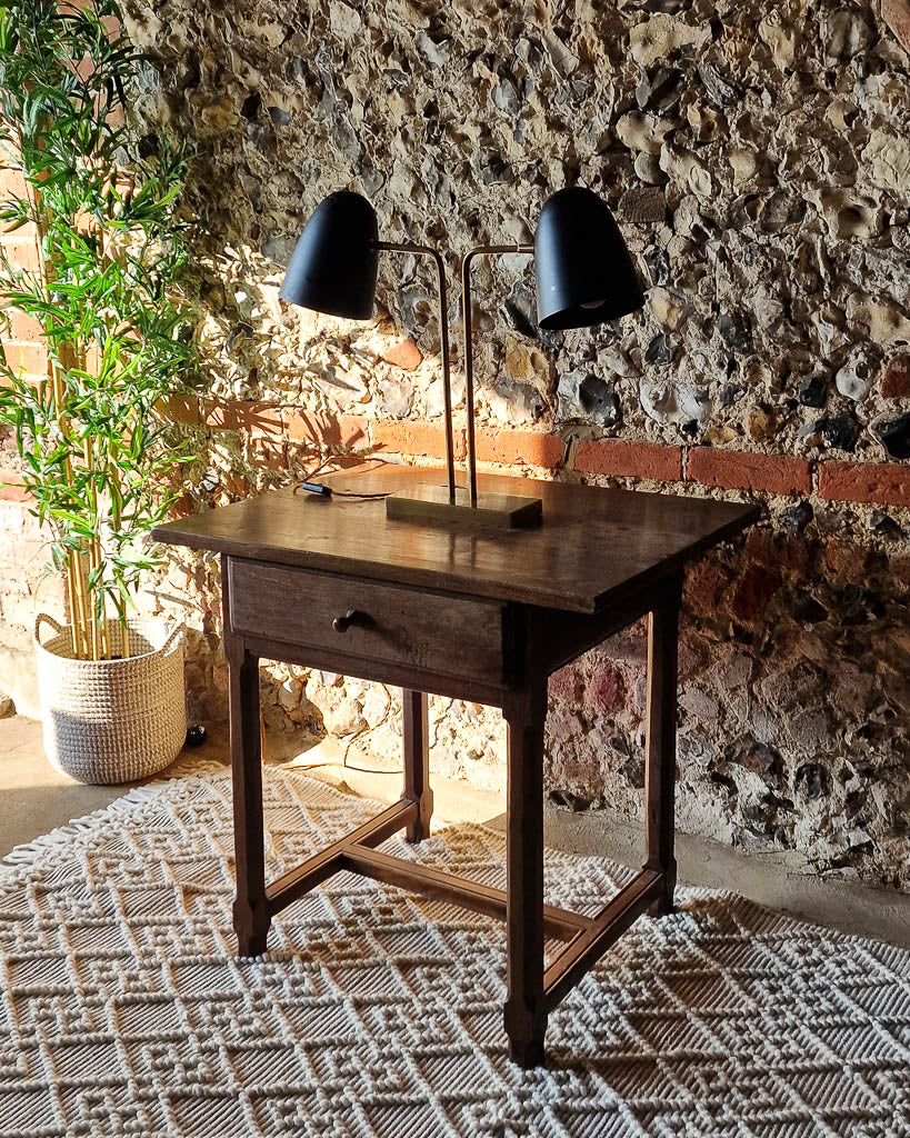 Vintage Drapers Table Lamp (Twin Shades)