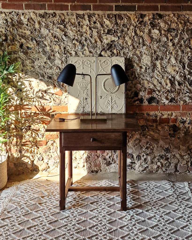 Vintage Drapers Table Lamp (Twin Shades)