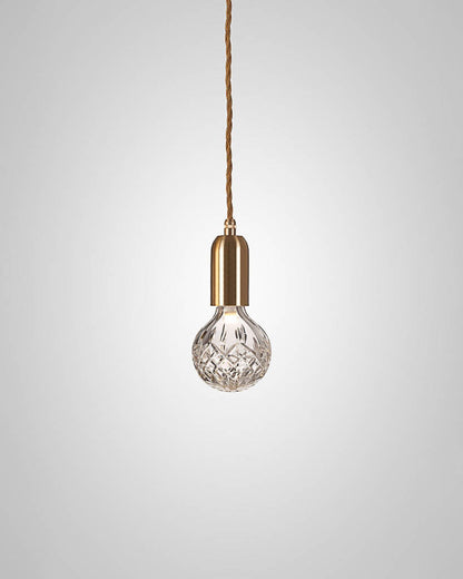 Crystal Bulb Pendant Light Pair