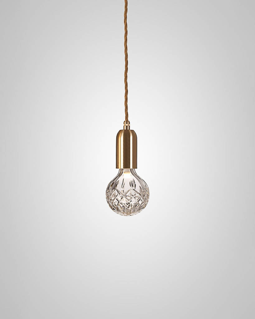 Crystal Bulb Pendant Light Pair
