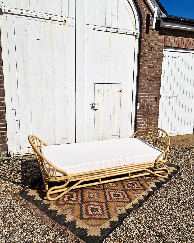 Vintage Bamboo Day Bed (inc. mattress)