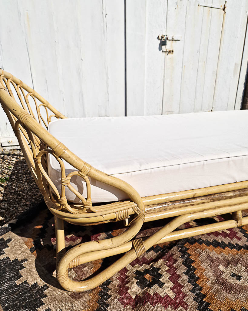 Vintage Bamboo Day Bed (inc. mattress)