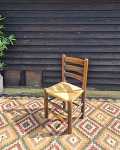 Vintage Country Oak Chairs (Pair)