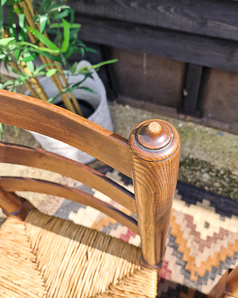 Vintage Country Elm Chairs (Set of Four)
