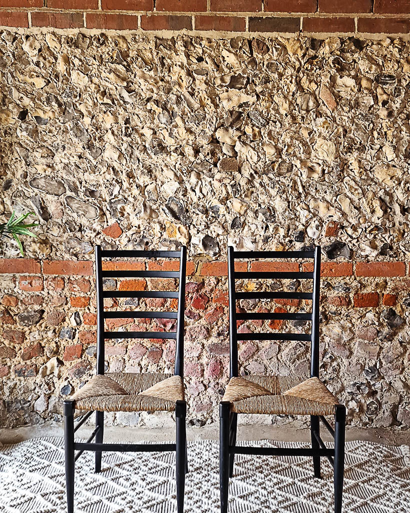 Mid Century Ebonised Dining Chairs (Pair)