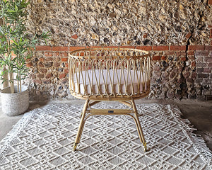 Vintage Bamboo Baby Crib