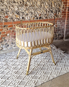 Vintage Bamboo Baby Crib