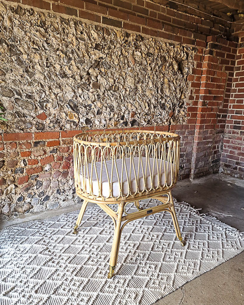 Vintage Bamboo Baby Crib