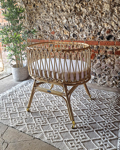 Vintage Bamboo Baby Crib