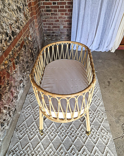Vintage Bamboo Baby Crib