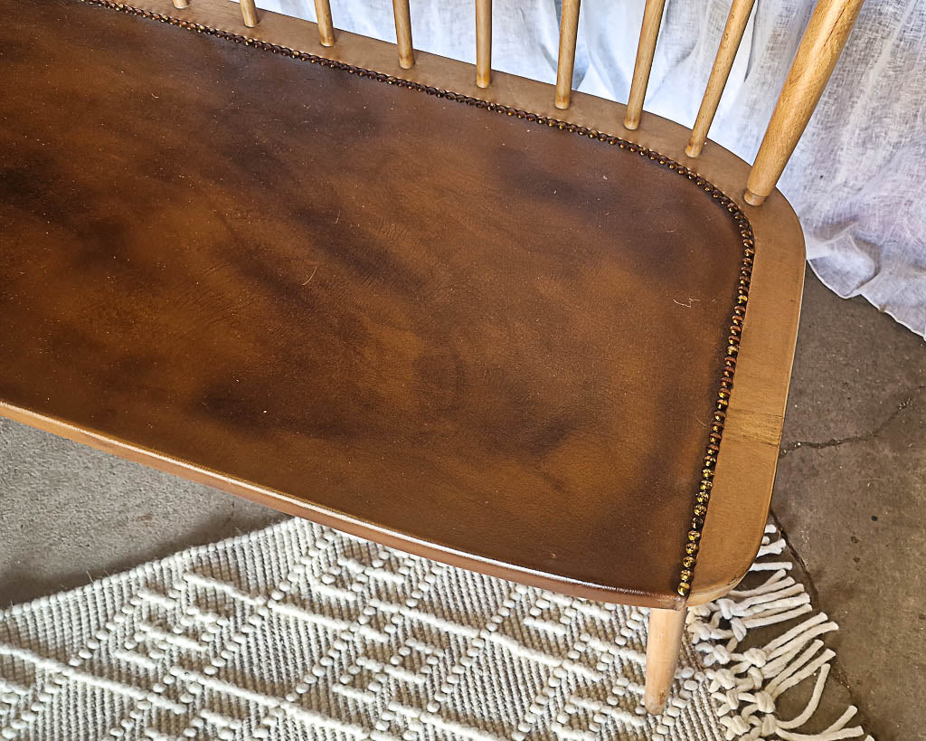 Mid Century Beech Corner Bench