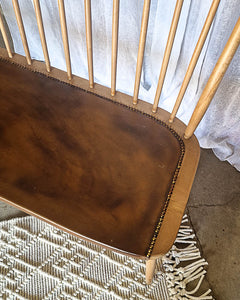 Mid Century Beech Corner Bench